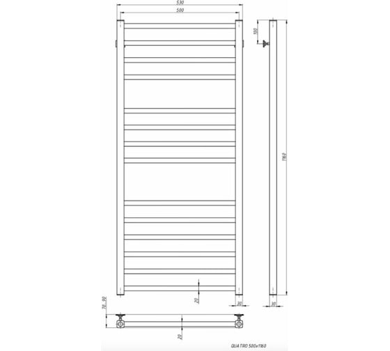 Электрический полотенцесушитель STINOX Quatro Luxe QU120L-220