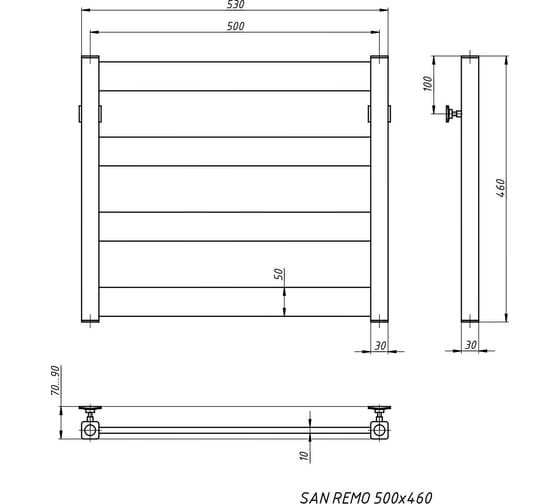 Электрический полотенцесушитель STINOX San Remo SAN50-220