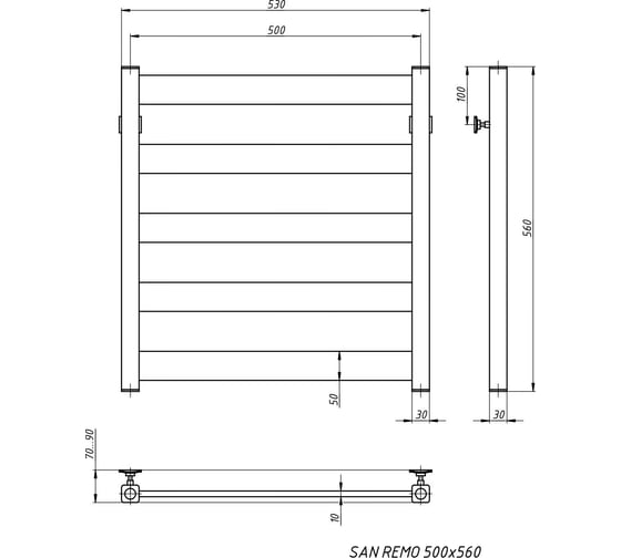 Электрический полотенцесушитель STINOX San Remo SAN60-220