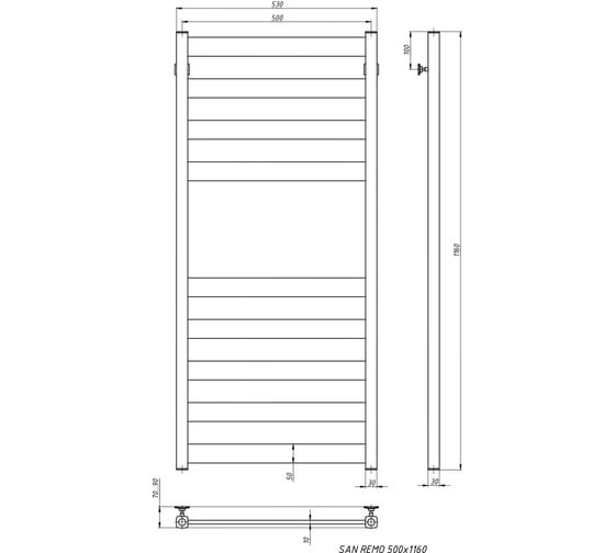 Электрический полотенцесушитель STINOX San Remo SAN120-220
