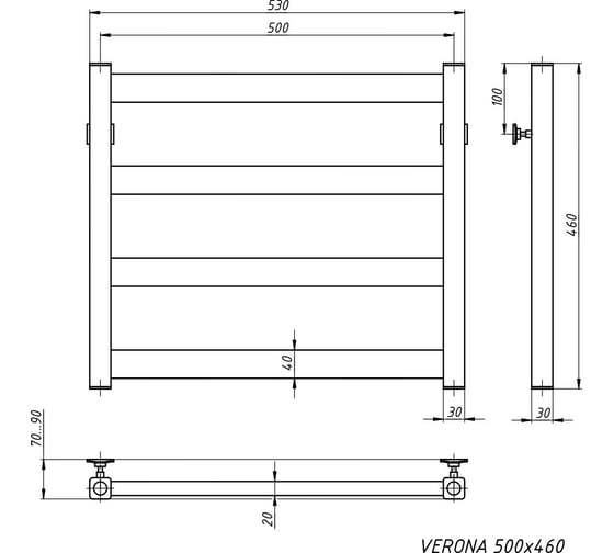 Электрический полотенцесушитель STINOX Verona VER50-220