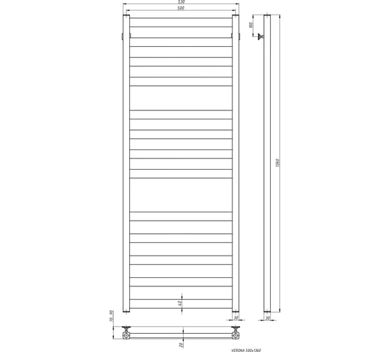Электрический полотенцесушитель STINOX Verona Luxe VER140L-220
