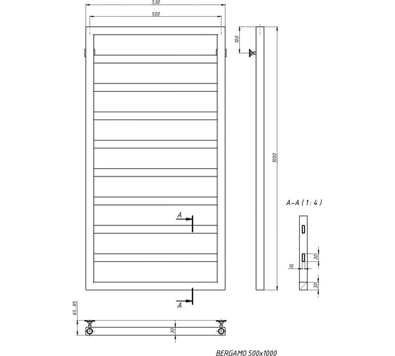 Электрический полотенцесушитель STINOX Bergamo BER100-220