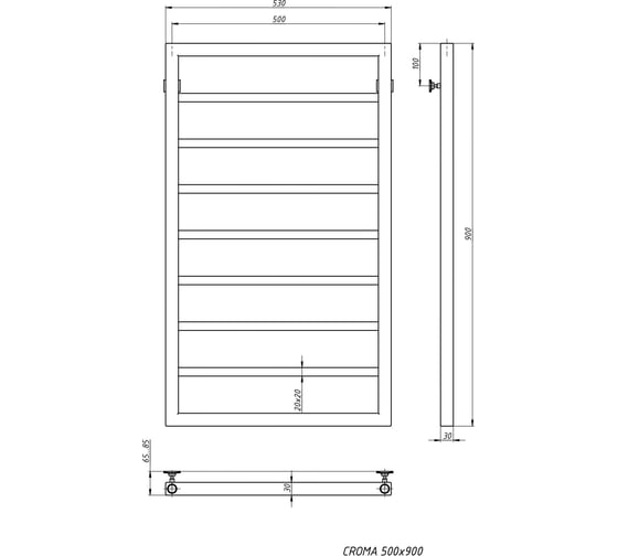Электрический полотенцесушитель STINOX Croma CR90-220