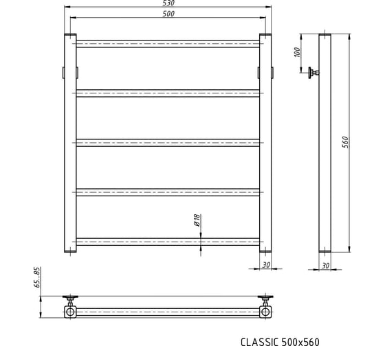 Электрический полотенцесушитель STINOX Classic CL60-220