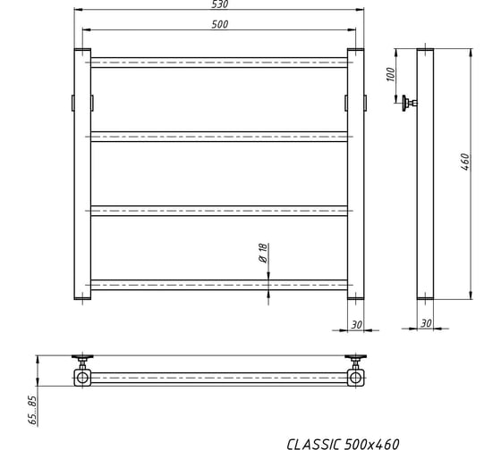 Электрический полотенцесушитель STINOX Classic CL50-220