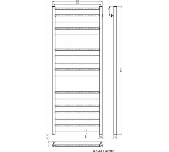 Электрический полотенцесушитель STINOX Classic Luxe CL140L-220