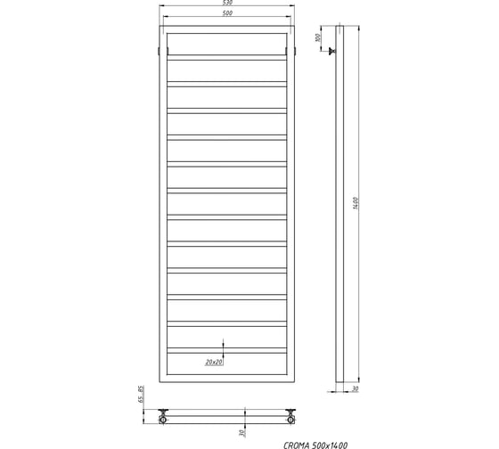 Электрический полотенцесушитель STINOX Croma CR140-220