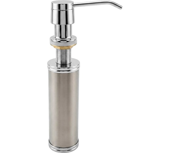 Дозатор для жидких моющих средств врезной Azario 250ml, латунь, емкость - нержавеющая сталь, хром AZ-114-St 00085937