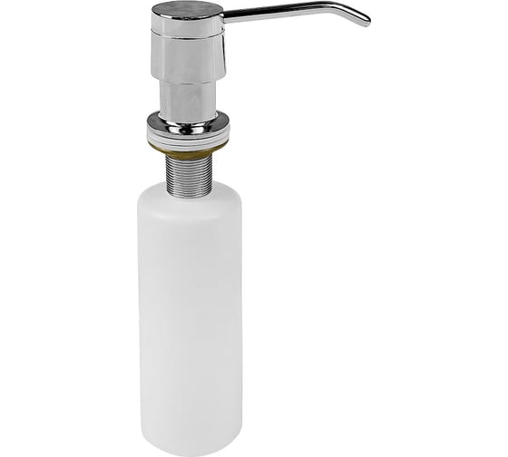 Дозатор для жидких моющих средств врезной Azario 250ml латунь, емкость - пластик, хром AZ-114-Pl 00085938
