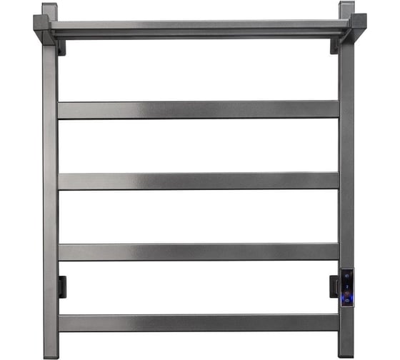 Полотенцесушитель MIXLINE ТРИУМФ 60х50 таймер, 465 Вт, 4 перек+ПОЛКА электрический ОРУЖЕЙНАЯ СТАЛЬ 560038
