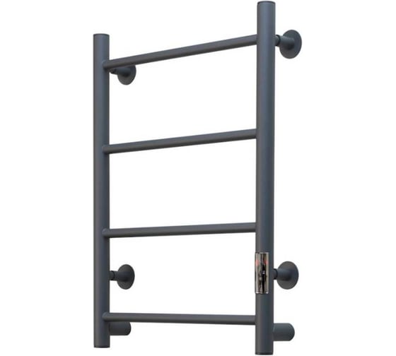 Полотенцесушитель электрический MIXLINE ВЕГА, 60x40 см, 182 Вт, 4 перекладины, с таймером, графит 560046