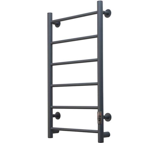 Полотенцесушитель электрический MIXLINE ВЕГА, 80x40 см, 257 Вт, 6 перекладин, с таймером, графит 560047