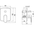 Смеситель для ванны AQUATEK AQ1946CR АЛЬФА (внешняя и скрытая часть) 00000147271 2