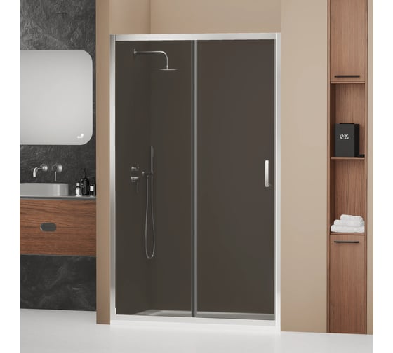 Душевая дверь RGW PA-14, 100x195 см, хром/тонированное (серое), 6 мм, EasyClean 41081410-31
