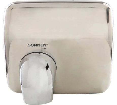 Сушилка для рук SONNEN HSD-A9019, 2300 Вт, антивандальная, 80 м/с, нержавеющая сталь, 701869