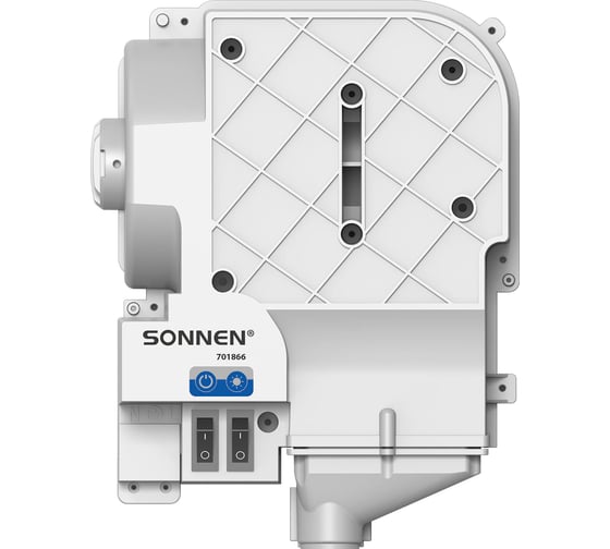 Сушилка для рук SONNEN HSD-A3880, 1200 Вт, скрытого монтажа, 95 м/с, пластик, белая, 701866