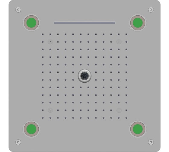 Верхний душ RGW SP-73(LED), квадрат, хром, 50x50, режимы: дождь, водопад, туман, воздушные пузырьки 21140273-01