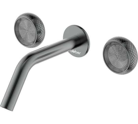 Смеситель ABBER Glanz  для раковины скрытого монтажа, оружейная сталь AF8H121GM