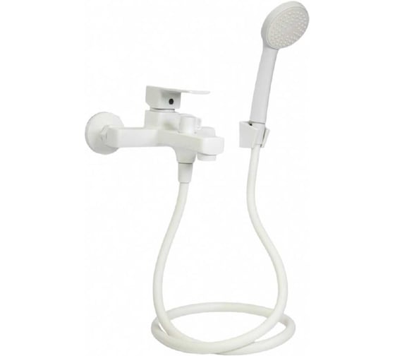 MIXLINE Смеситель для ванны 35k МЛ16-01Б БЕЛЫЙ 559112