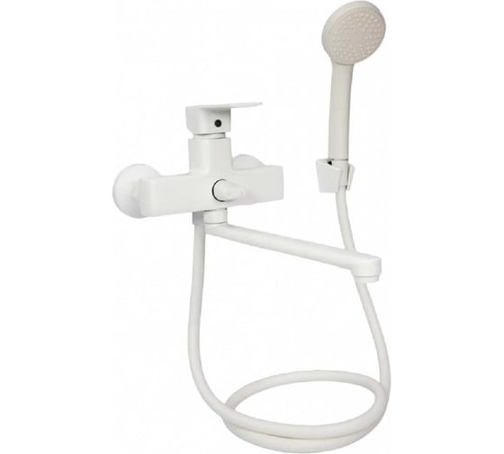MIXLINE Смеситель для ванны и раковины 35k МЛ16-02Б БЕЛЫЙ 559120
