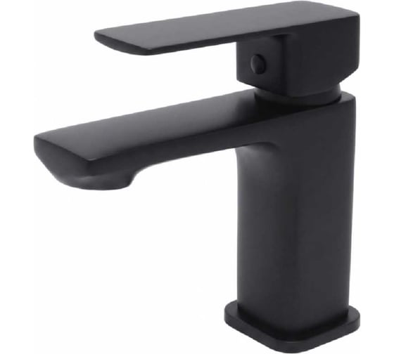 MIXLINE Смеситель для раковины 35k МЛ16-04Ч ЧЕРНЫЙ б/отв п/гайку без подводки 559109