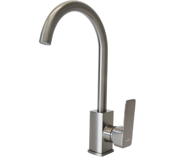MIXLINE Смеситель для кухни 35k МЛ16-031Г ГРАФИТ высок.излив б/отв бок п/гайку без подводки 559115