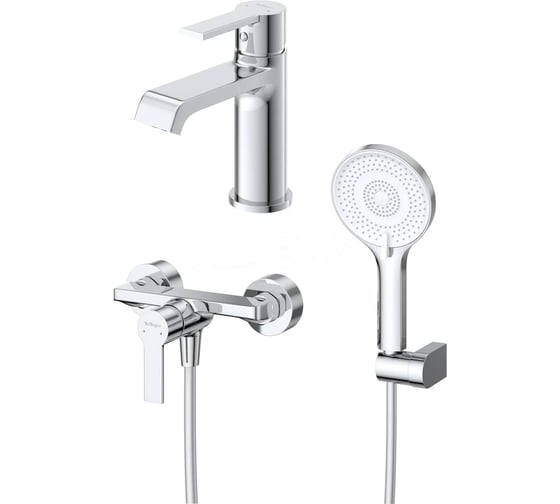 Комплект смесителей для ванной комнаты BelBagno AURORA-ESDM/LVM-CRM