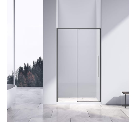 Душевая дверь VINCEA Slim-N 1300, брашированное золото, стекло прозрачное VDS-4SN130CLG