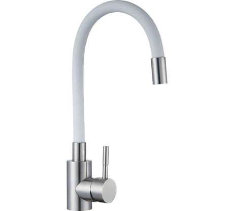 Смеситель для кухонной мойки RUSH Симпл Simple с гибким изливом, белый SUS7335-61White