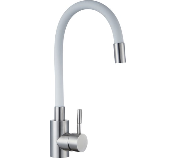 Смеситель для кухонной мойки RUSH Симпл Simple с гибким изливом, белый SUS7335-61White