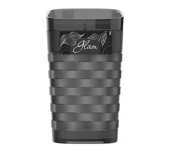 Стакан для зубных щеток Полимербыт Glam, графит 431590400