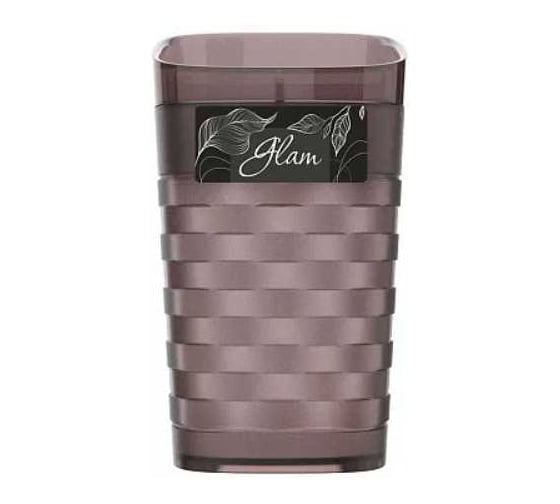 Стакан для зубных щеток Полимербыт Glam, шоколад 431590300