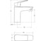 Смеситель для раковины BelBagno без донного клапана DUE-LVM-GM-W0 6