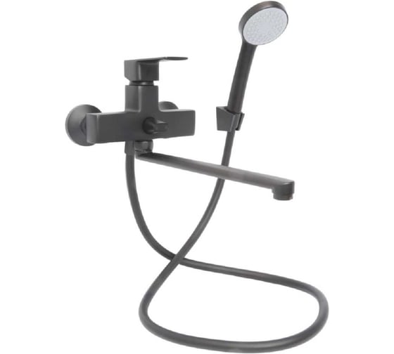 Смеситель для ванны и раковины MIXLINE МЛ16-02Ч 35k, черный 559121