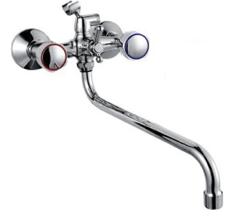 Смеситель для ванны MYNAH поворотный круглый излив, длиной 350 мм, латунь M2266