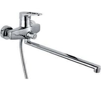 Смеситель для ванны MYNAH поворотный плоский излив, длиной 400 мм, латунь M2220