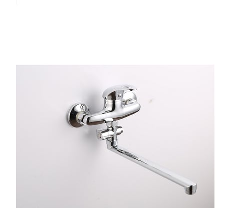 Смеситель для ванны MYNAH поворотный плоский излив, длиной 350 мм, латунь M2128