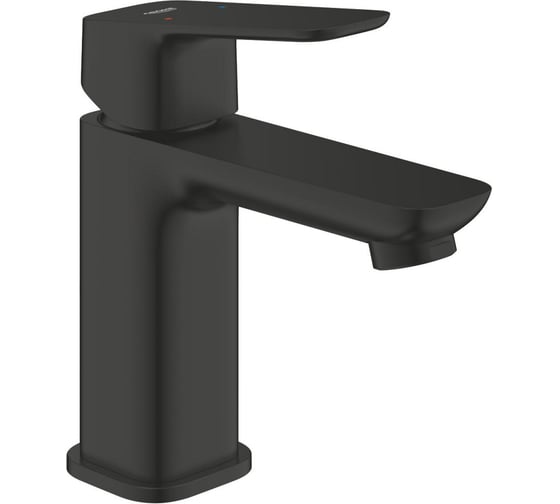 Смеситель для раковины Grohe Cubeo с донным клапаном M-size, матовый черный 1017582430