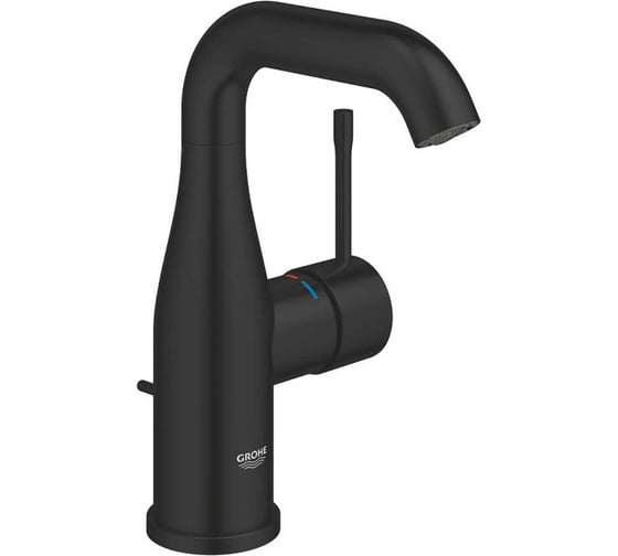 Смеситель для раковины Grohe Essence с донным клапаном M-size, матовый черный 234622431