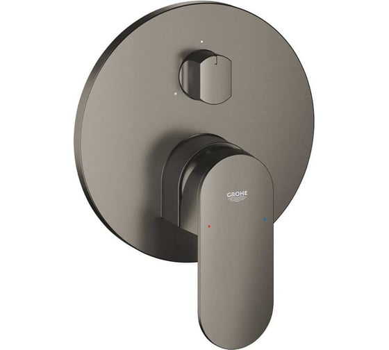 Смеситель для ванны Grohe Plus с переключателем на 3 положения, темный графит матовый 24093AL4