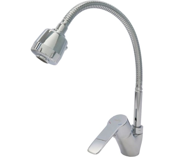 Смеситель для кухни MIXLINE МЛ13-031 35k, гибкий излив, б/отв бок, под шпильку, без подводки 559101