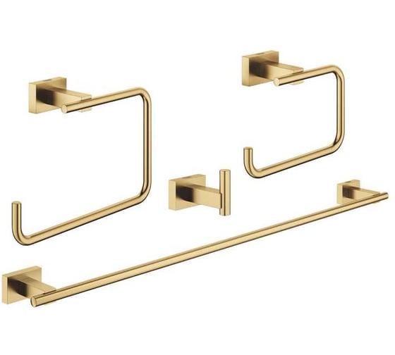 Набор аксессуаров Grohe Essentials Cube 4 предмета, холодный рассвет, матовый 40778GN1