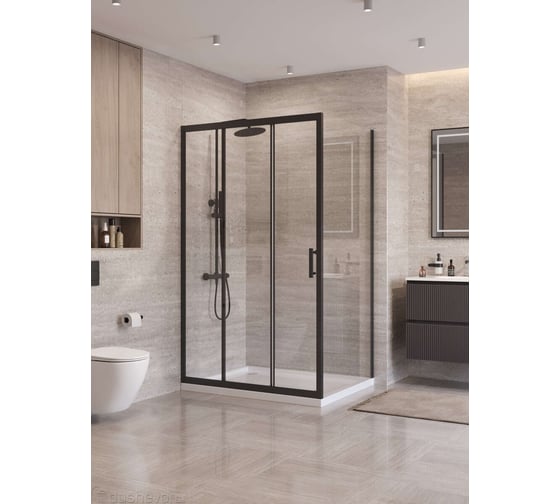 Душевой уголок BelBagno UNO-195-AHF-31-120/100-C-NERO