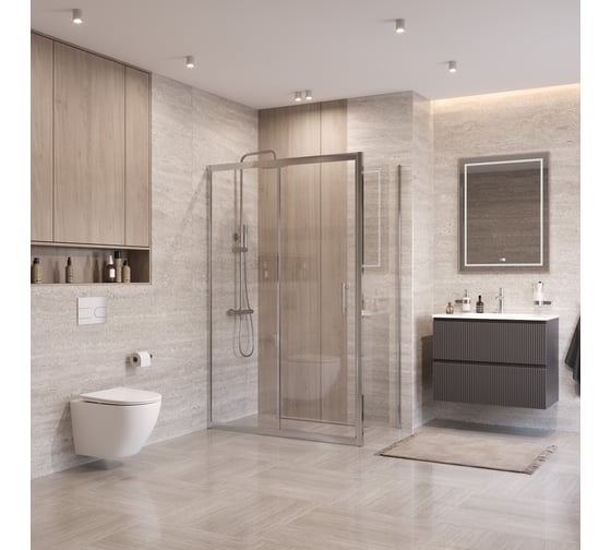 Душевой уголок BelBagno UNO-195-AH-1-130/80-C-Cr