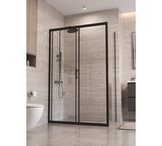 Душевой уголок BelBagno UNO-195-AH-1-130/70-C-NERO