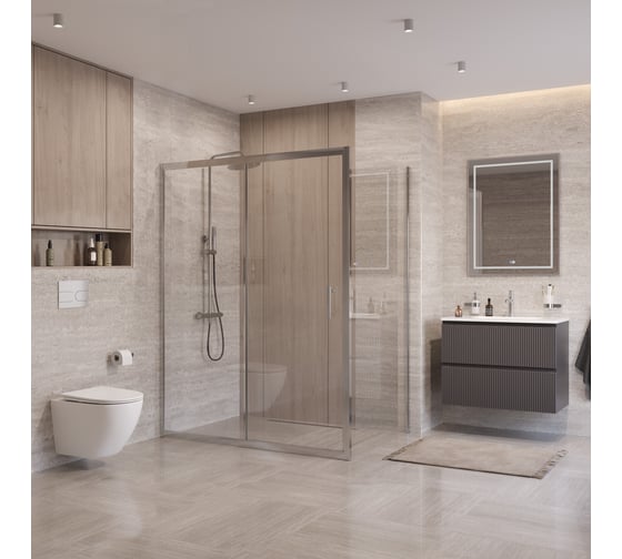 Душевой уголок BelBagno UNO-195-AH-1-140/90-C-Cr