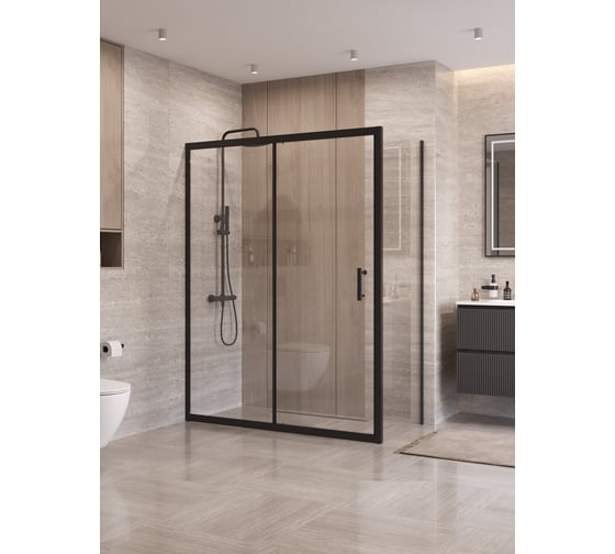 Душевой уголок BelBagno UNO-195-AH-1-140/80-C-NERO