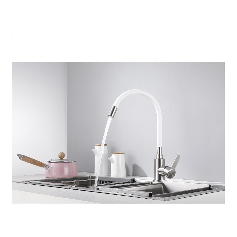 Смеситель для кухни MYNAH с гибким силиконовым изливом M58301L1 ...