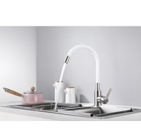 Смеситель для кухни MYNAH с гибким силиконовым изливом M58301L1